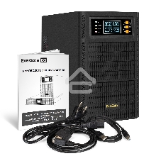 Источник бесперебойного питания On-line ExeGate PowerExpert TL-2000.72V.LCD.AVR.4SH.USB.RS232.SNMP 2000VA/2000W, On-Line, PF=1, LCD, 4*Schuko, RS232, USB, SNMP-slot, встроенные батареи 12V 7.2Ah- 6шт, возможность подключения до 4 внешних батарейных блоков