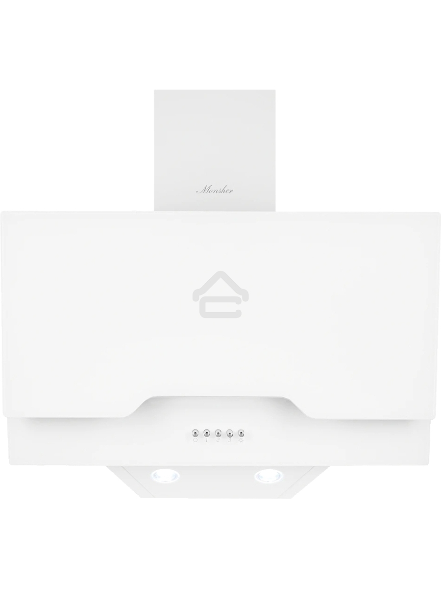 Наклонная вытяжка MONSHER LAVAL 60 Blanc, ширина 60 см, отвод/рециркуляция, 900 м3/час, электронноесенсорное управление, 3 скорости, светодиодное освещение 2*1 Вт, металлические жироулавливающие фильтры, угольный фильтр KM 102 (опция), цвет: белый ПРОМО