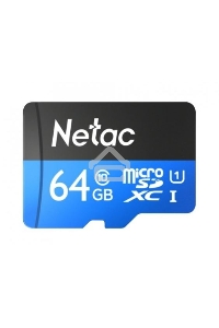 Флеш карта microSDHC 64GB Netac P500 <NT02P500STN-064G-S> (без SD адаптера) 80MB/s