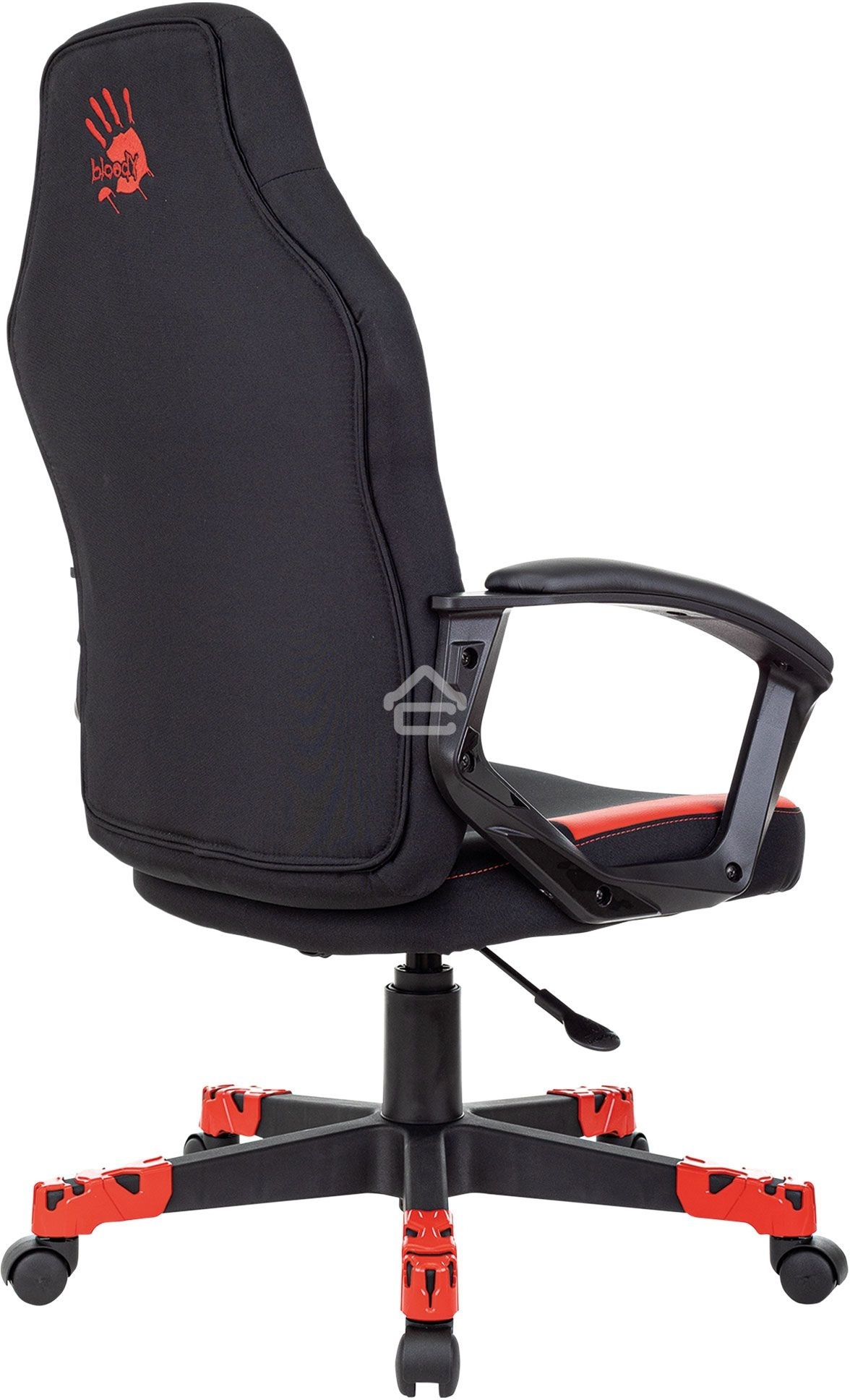 Кресло игровое A4Tech Bloody GC-190 черный/красный, текстиль/эко.кожа, крестов. пластик