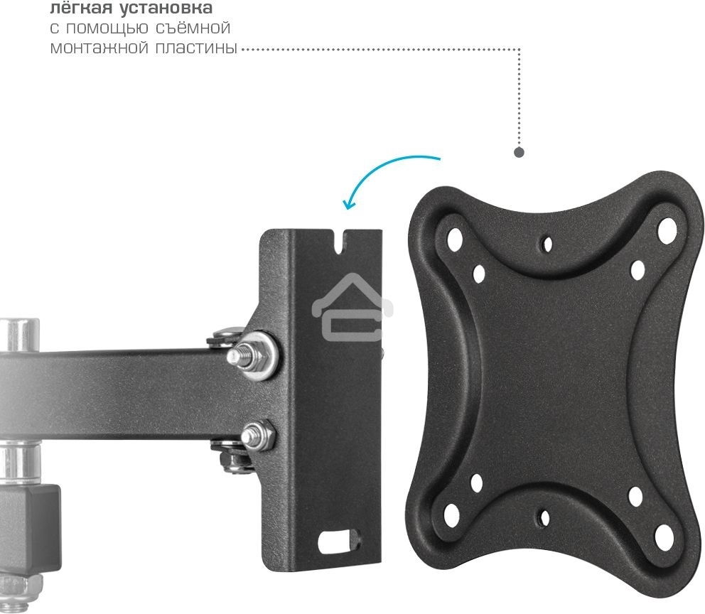 Кронштейн для телевизора Kromax CORBEL-3 черный, 10