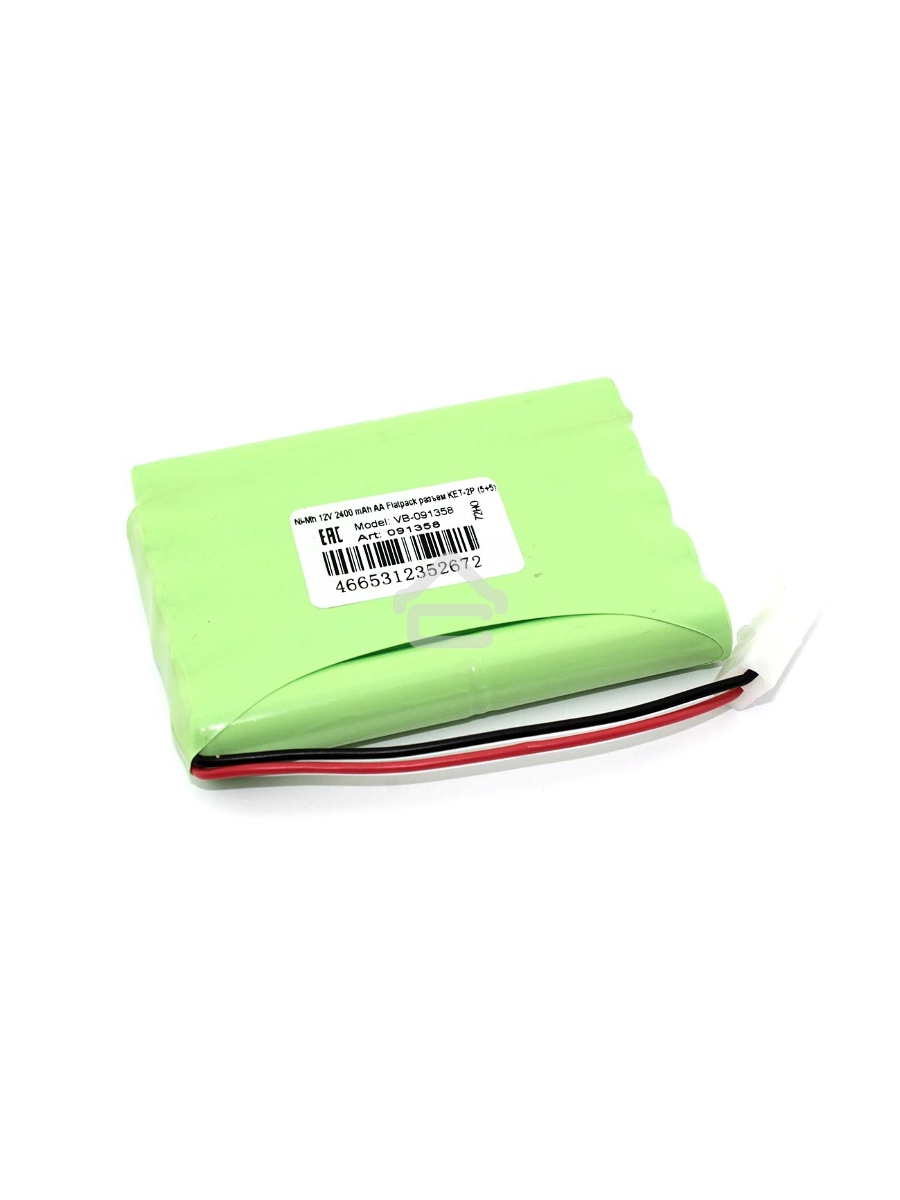 Аккумулятор Ni-Mh 12V 2400 mAh AA Flatpack разъем KET-2P (5+5)