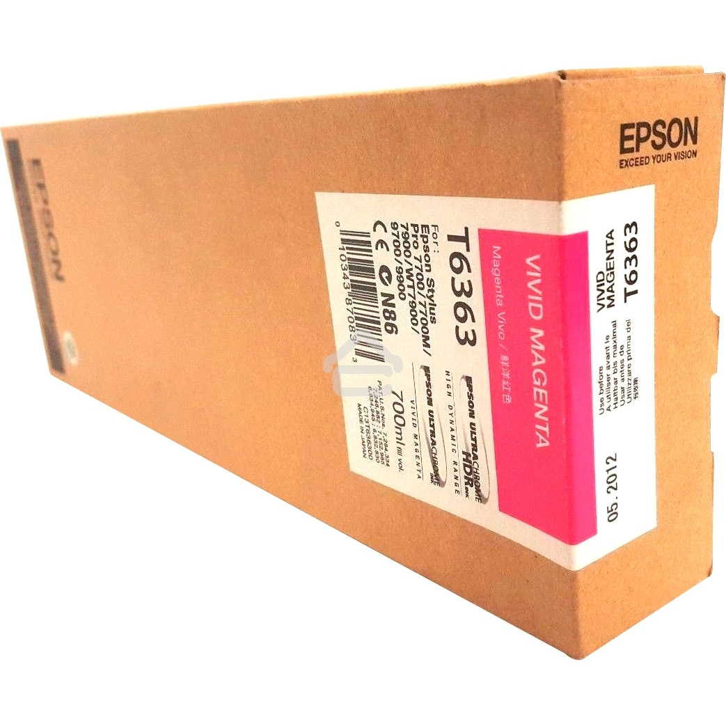 Картридж струйный Epson C13T636300 пурпурный (700 мл) для Stylus 7700, 7890, 7900, 9700, 9890, 9900, WT7900