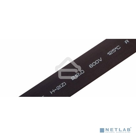 Термоусаживаемая трубка Rexant 12,0/6,0 мм, черная, упаковка 50 шт. по 1 м