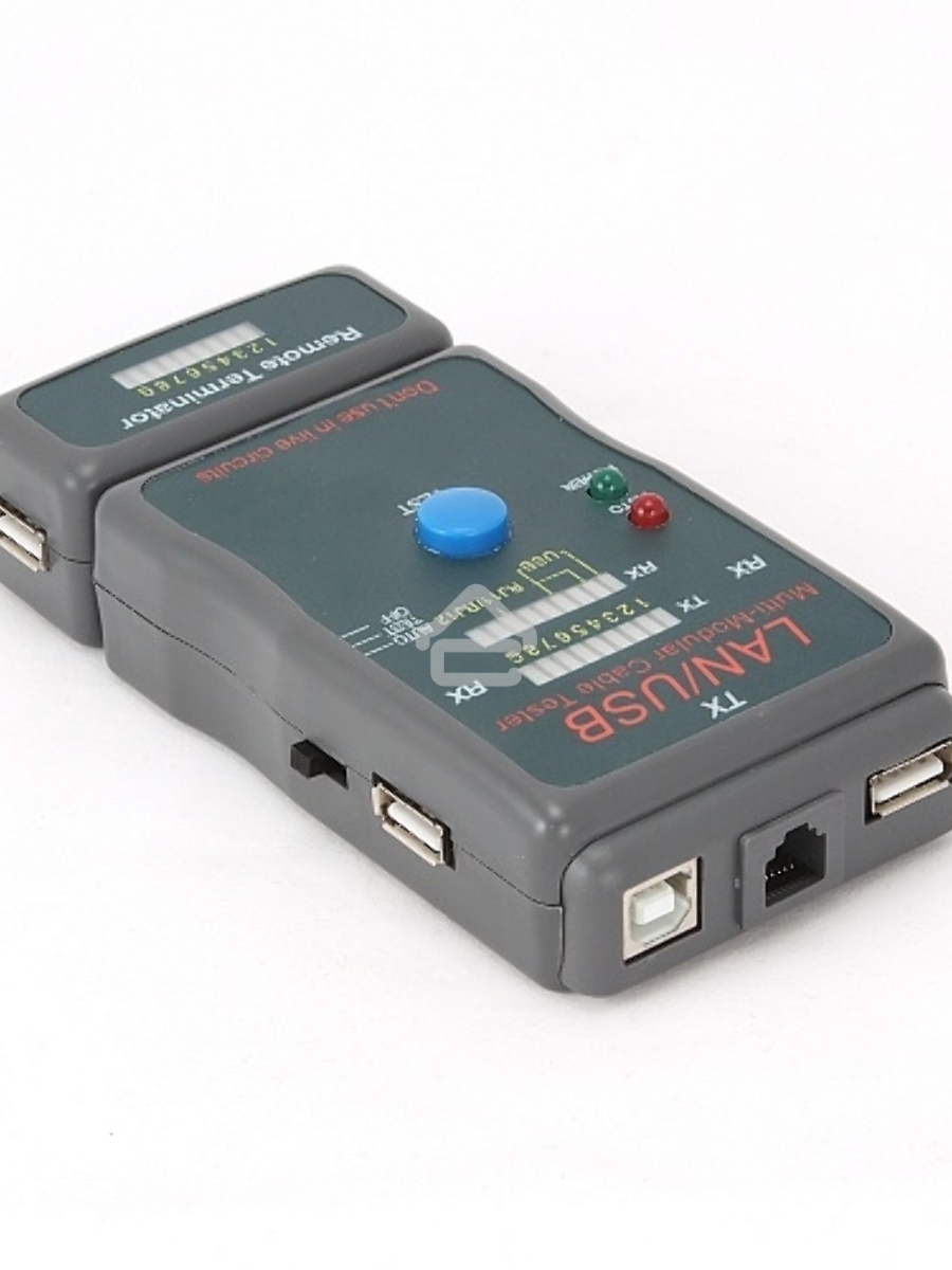 Тестер LAN Cablexpert NCT-2, 100/1000 Base-TX, для UTP, STP, RJ-11, USB-кабеля