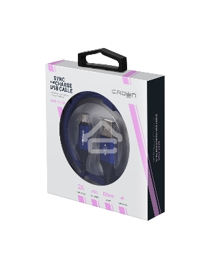 Кабель Crown USB - microUSB CMCU-3103M blue
