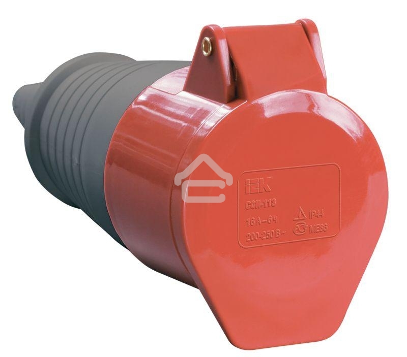 Розетка кабельная 32А 380В 3P+PЕ ССИ-224 IP44 ИЭК PSR22-032-4