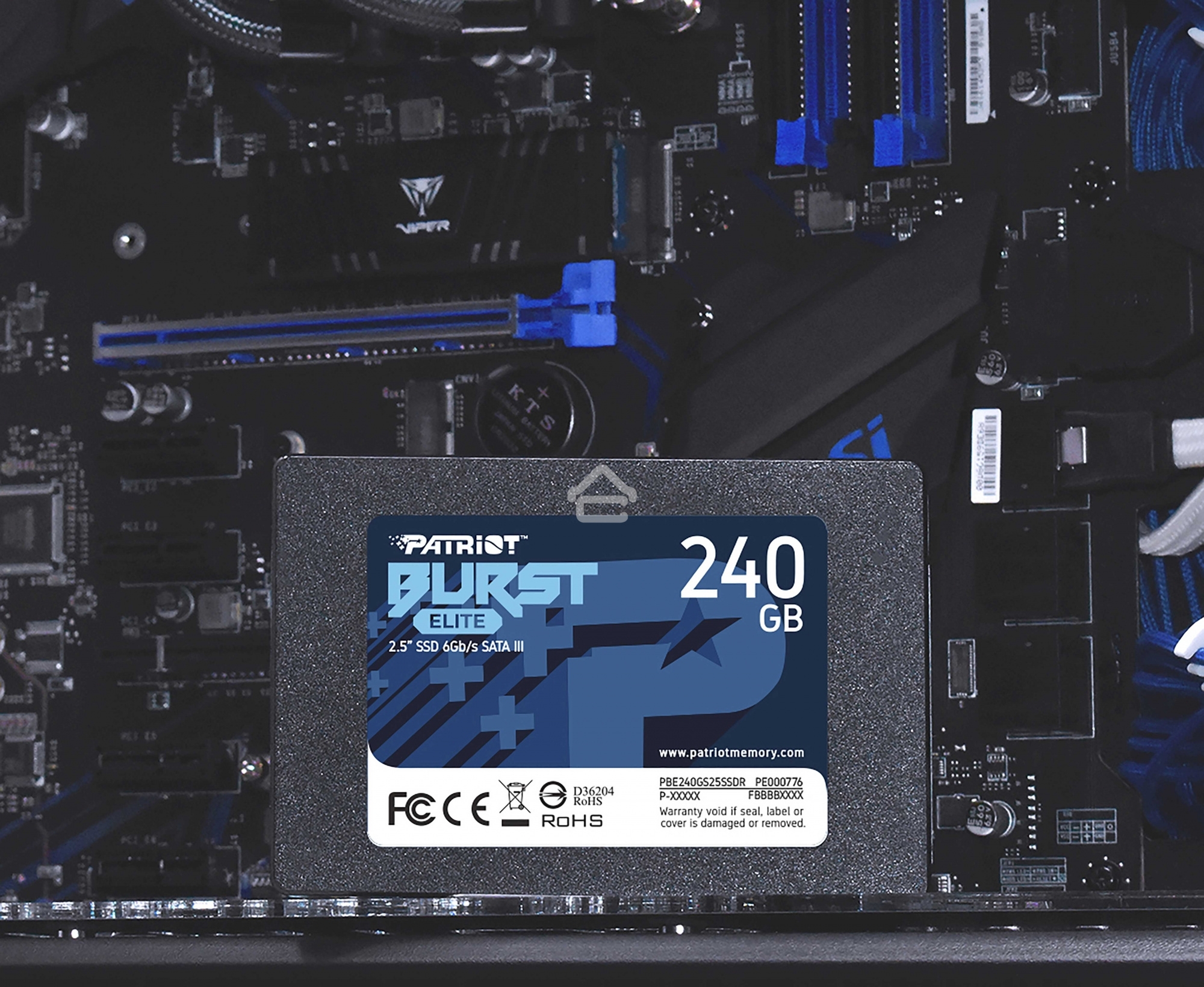 Накопитель SSD Patriot Burst Elite, 240Gb, SATA, 2.5