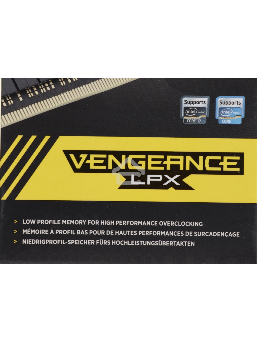 Оперативная память Corsair Vengeance LPX, DDR4, 16GB (2x8GB), 3200MHz, CL16, DIMM, с радиаторами, черный