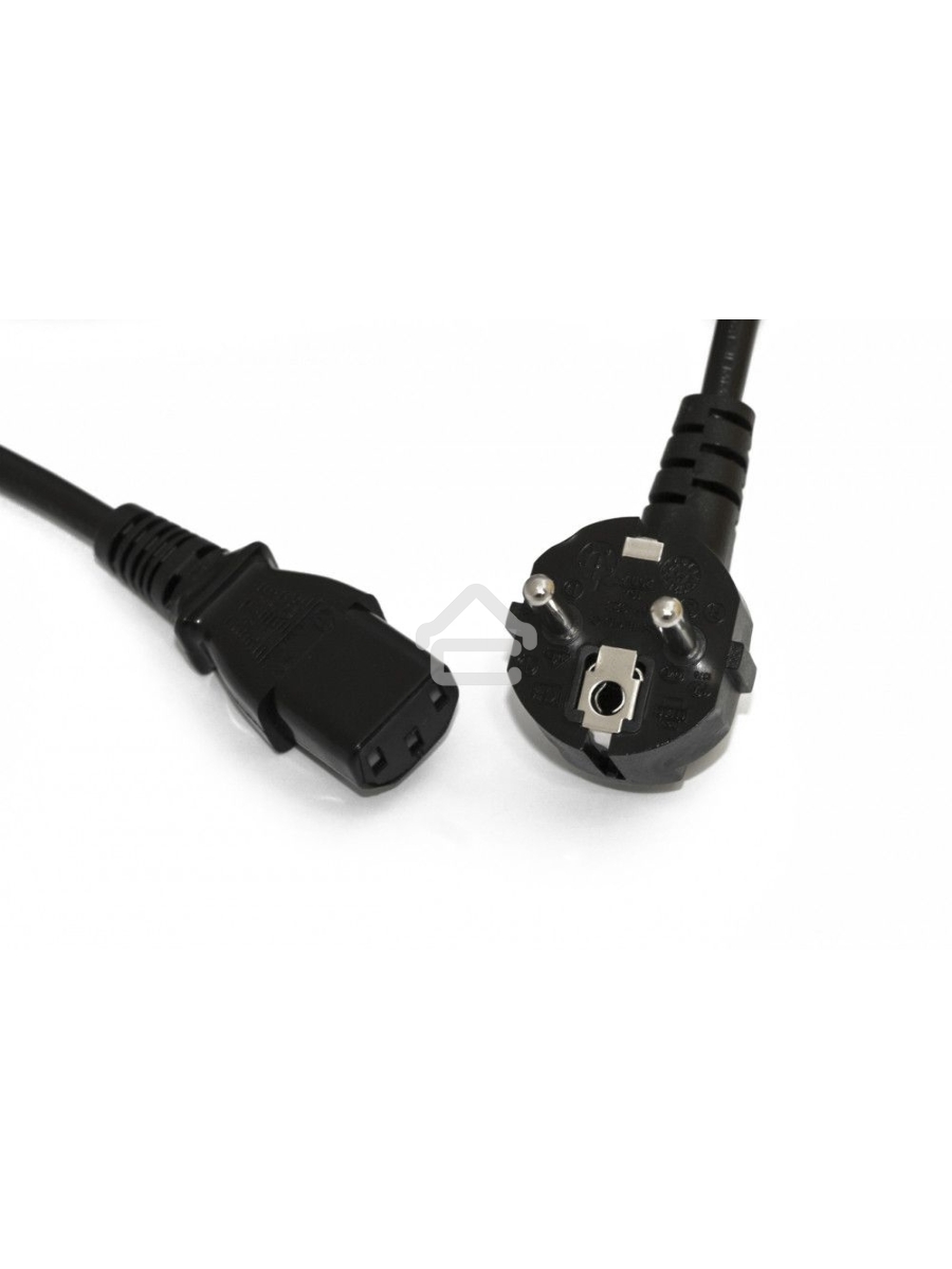 Кабель питания компьютера Hyperline PWC-IEC13-SHM-0.5-BK (Shucko+C13) (3x0.75), 0.5м