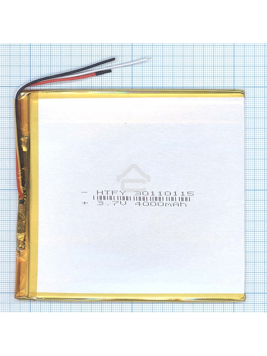 Аккумулятор Li-Pol (батарея) 3*110*115мм 3pin 3.7V/4000mAh