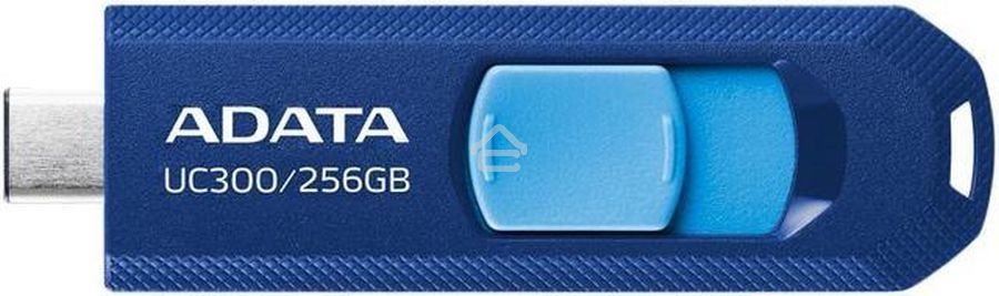 Флешка USB ADATA UC300 (ACHO-UC300-256G-RNB/BU), 256Gb, USB 3.2 Gen1, R/W 100/30, синий/голубой