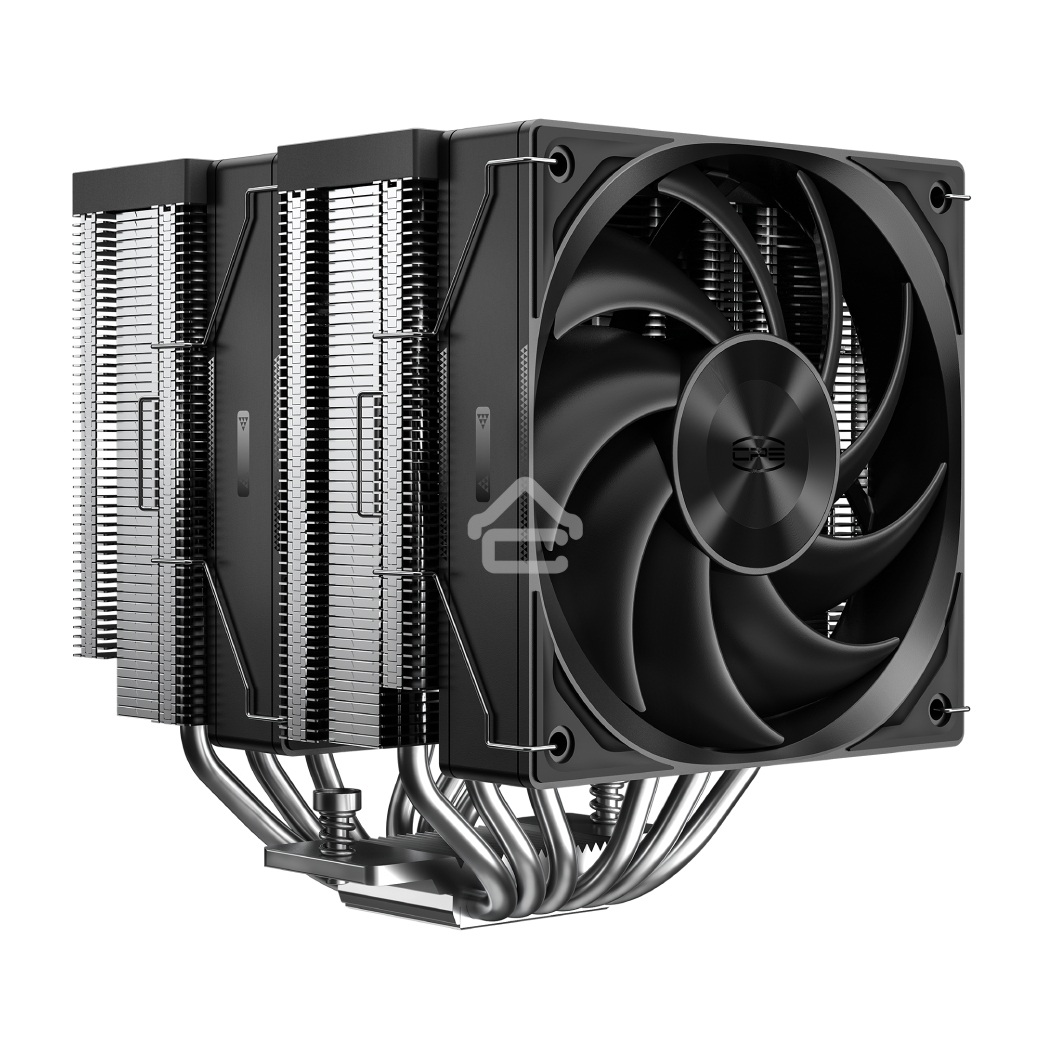 Кулер для процессора PCCooler RZ620 BK (260W, 4-pin PWM, 157.5mm, Al/Cu, 6x6mm, 1x120mm, 86.73CFM, 32dBA, 2200RPM, S: 1851/1700/1200/115X, AM5/AM4, black)