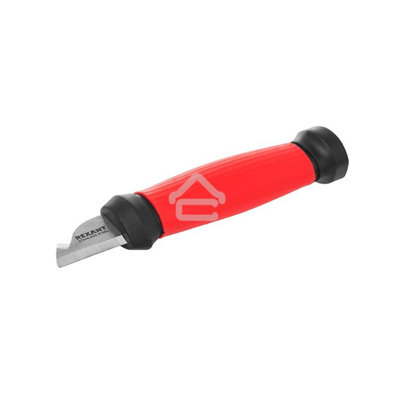 Нож монтажника Rexant нержавеющая сталь, двухсторонняя заточка, лезвие 33 мм