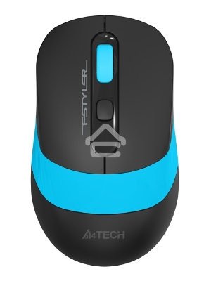 Мышь беспроводная A4Tech Fstyler FG10S черный/синий, 2000 dpi, радиоканал, USB, кнопки - 4