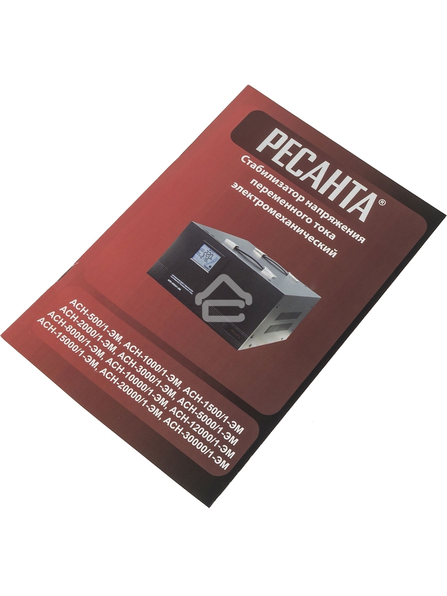 Стабилизатор Ресанта АСН-5 000/1-ЭМ 63/1/6 {220В±2%, Габариты 395х235х183, Вес 18 кг}