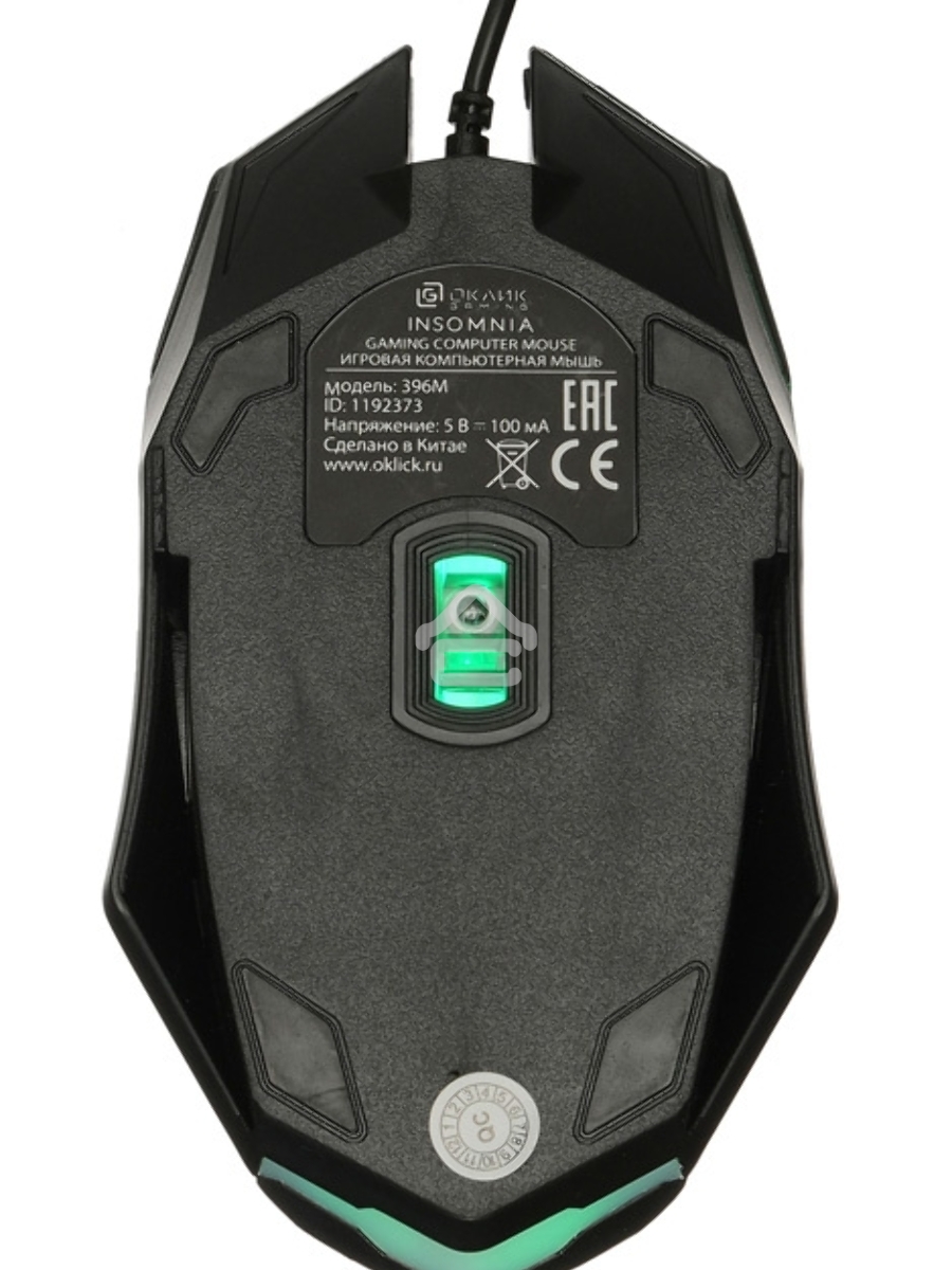 Мышь проводная Oklick 396M INSOMNIA черный, 1000 dpi, USB, кнопки - 3