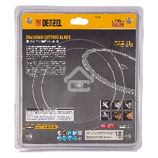 Диск алмазный отрезной Denzel 230 х 22,2 мм, сплошной, супертонкий, горячий пресс, мокрое резание