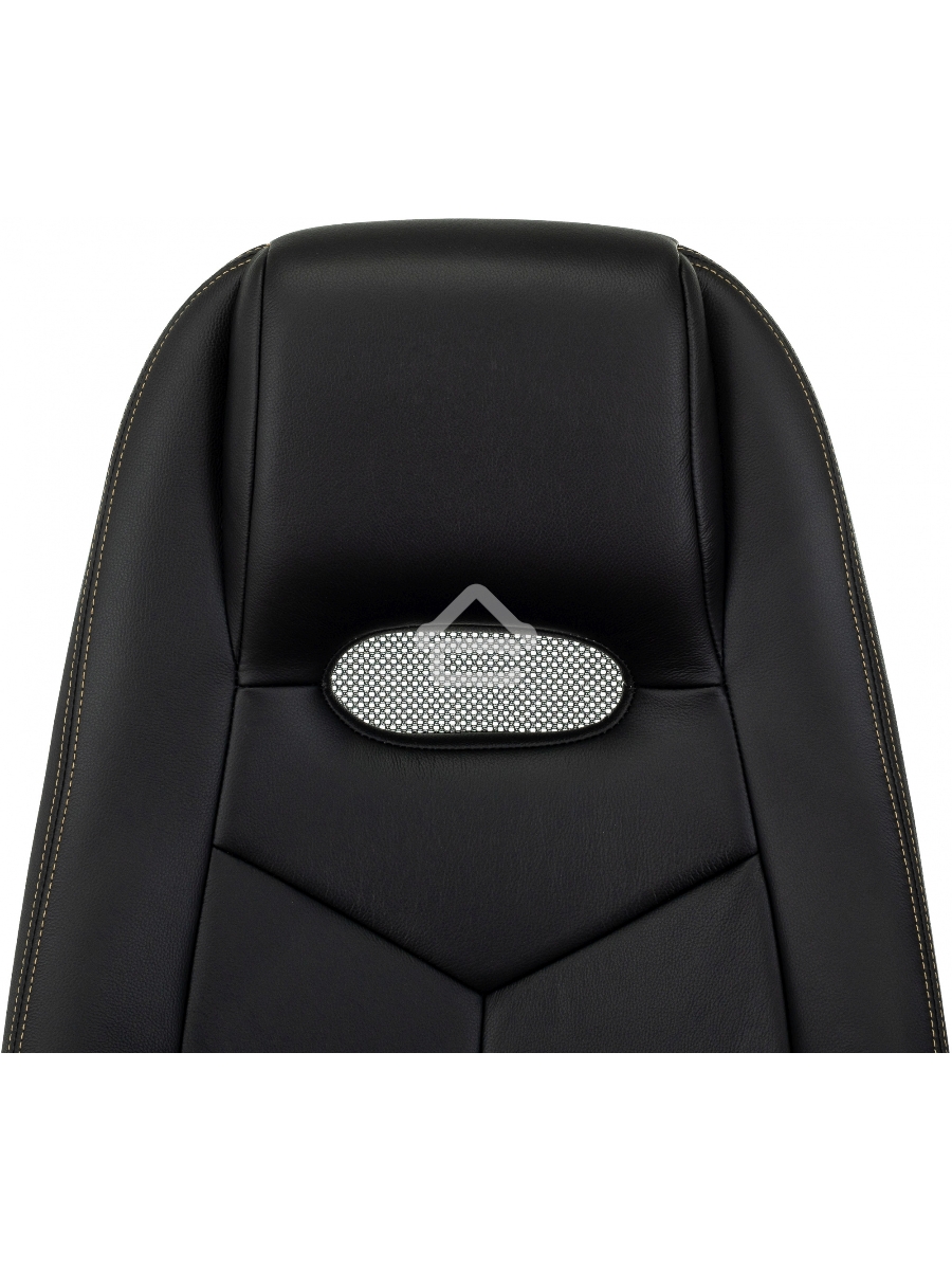 Кресло руководителя Бюрократ _Zen/Black черный, кожа, крестовина полированный алюминий