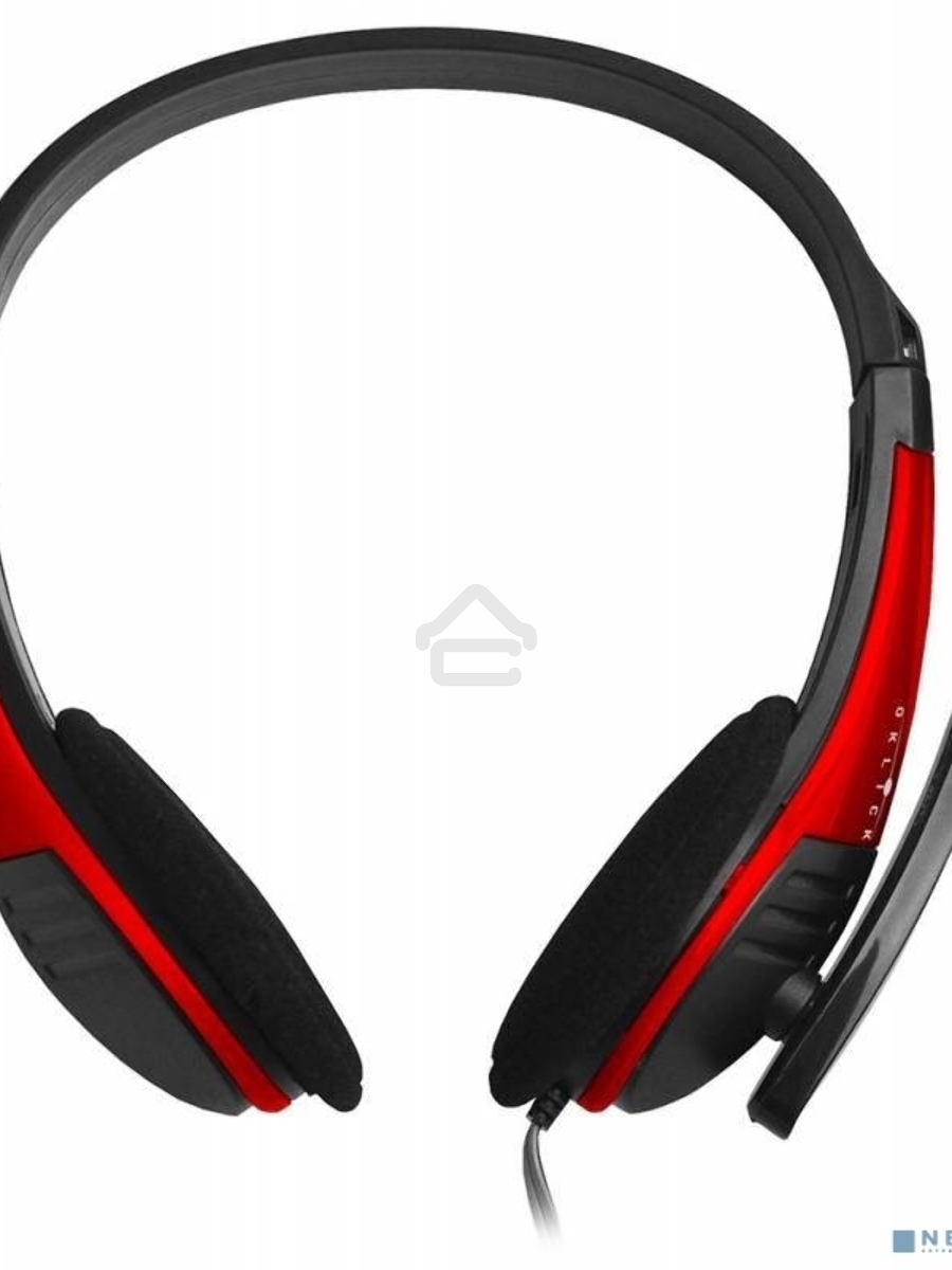 Наушники с микрофоном Oklick HS-M150 черный/красный 2.2м накладные (NO-003N)