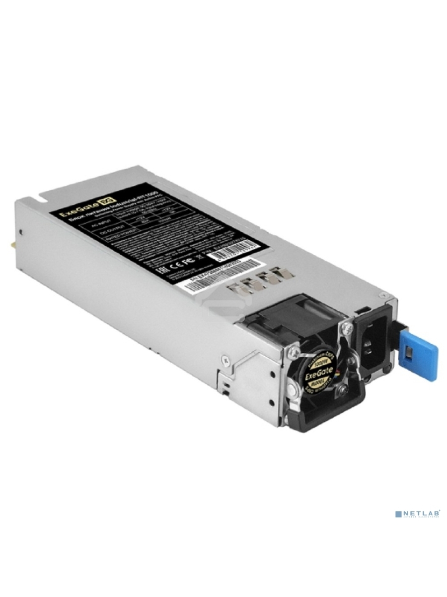 Серверный блок питания  (модуль к RTS1000 Redundant) 1000W ExeGate Industrial-RT1000 (APFC, КПД 94%(80 PLUS Platinum), 4 cm fan)