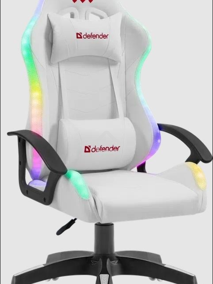 Кресло игровое Defender FACTOR X RGB WHITE 64046