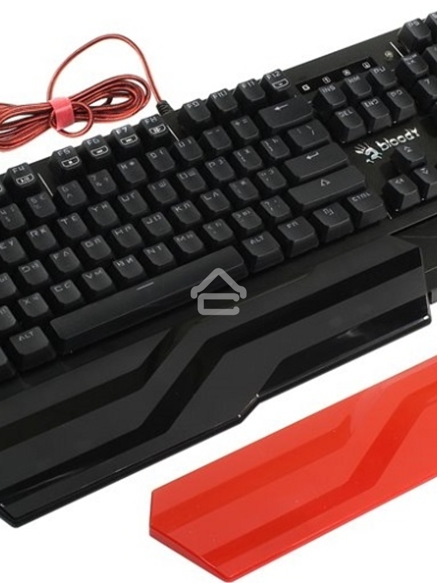 Клавиатура A4 B975 механическая черный USB Gamer LED (подставка для запястий)