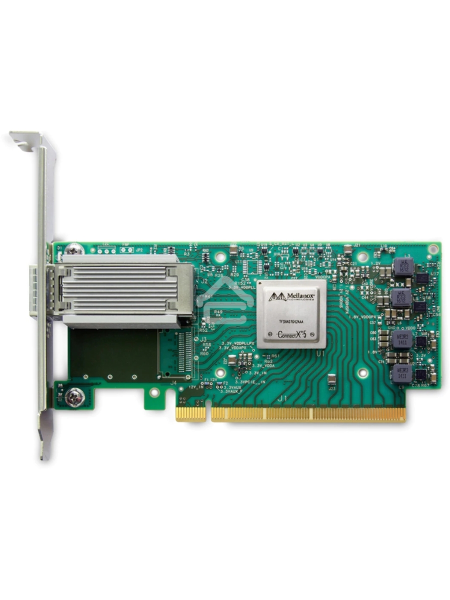 Mellanox ConnectX-5 VPI adapter card, EDR IB (100Gb/s) and 100GbE, single-port QSFP28, PCIe3.0 x16, tall bracket, ROHS R6