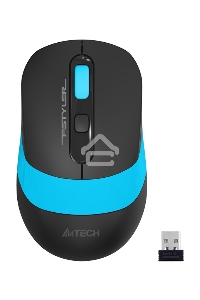 Мышь беспроводная A4Tech Fstyler FG10S черный/синий, 2000 dpi, радиоканал, USB, кнопки - 4