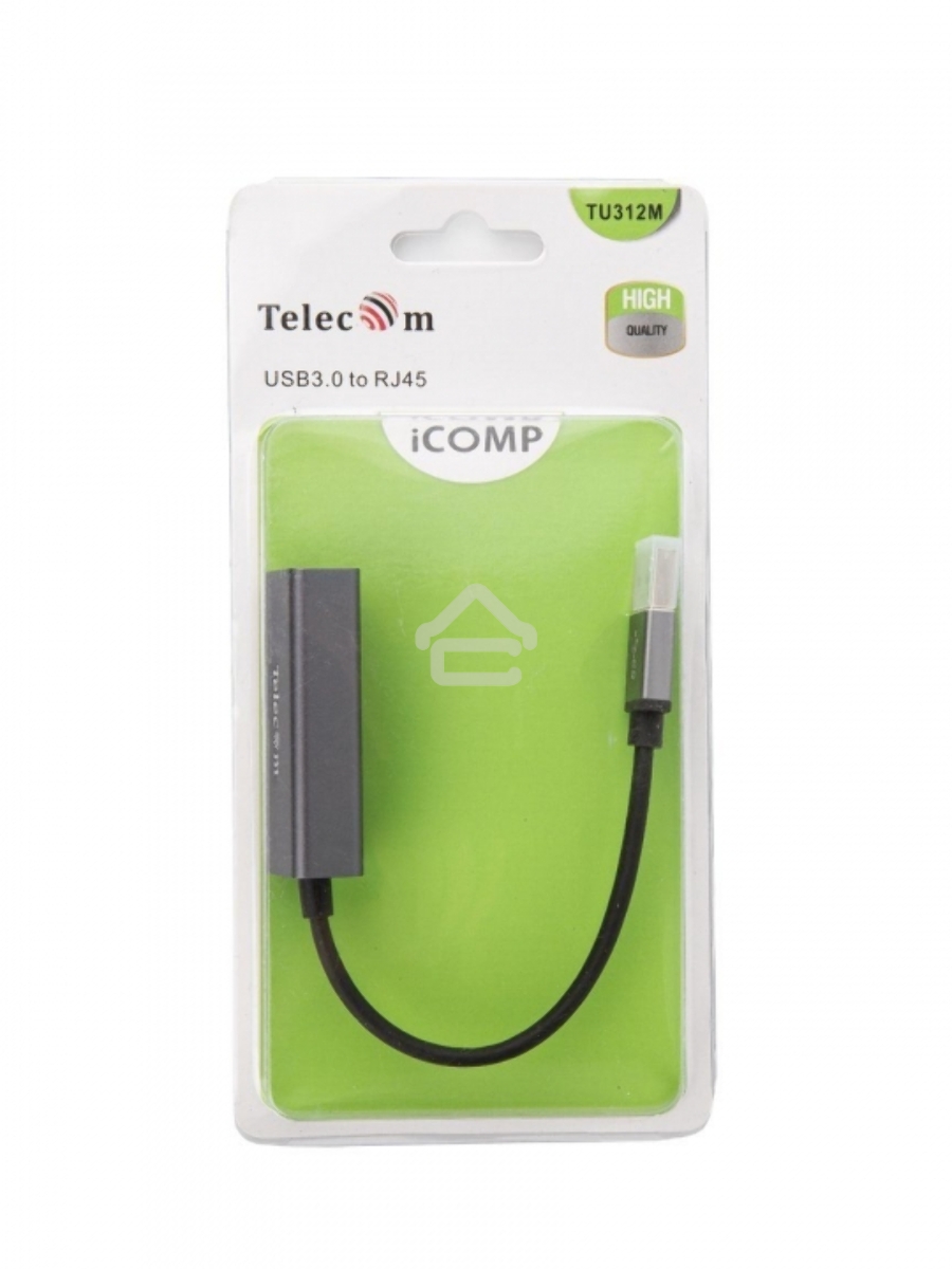 Кабель-переходник USB 3.0 (Am) --> LAN RJ-45 Ethernet 1000 Mbps, Aluminum Shell,Telecom <TU312M>