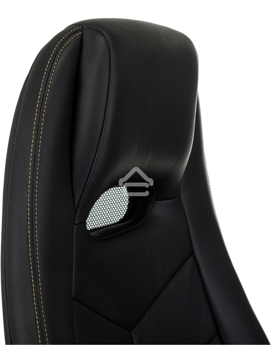 Кресло руководителя Бюрократ _Zen/Black черный, кожа, крестовина полированный алюминий