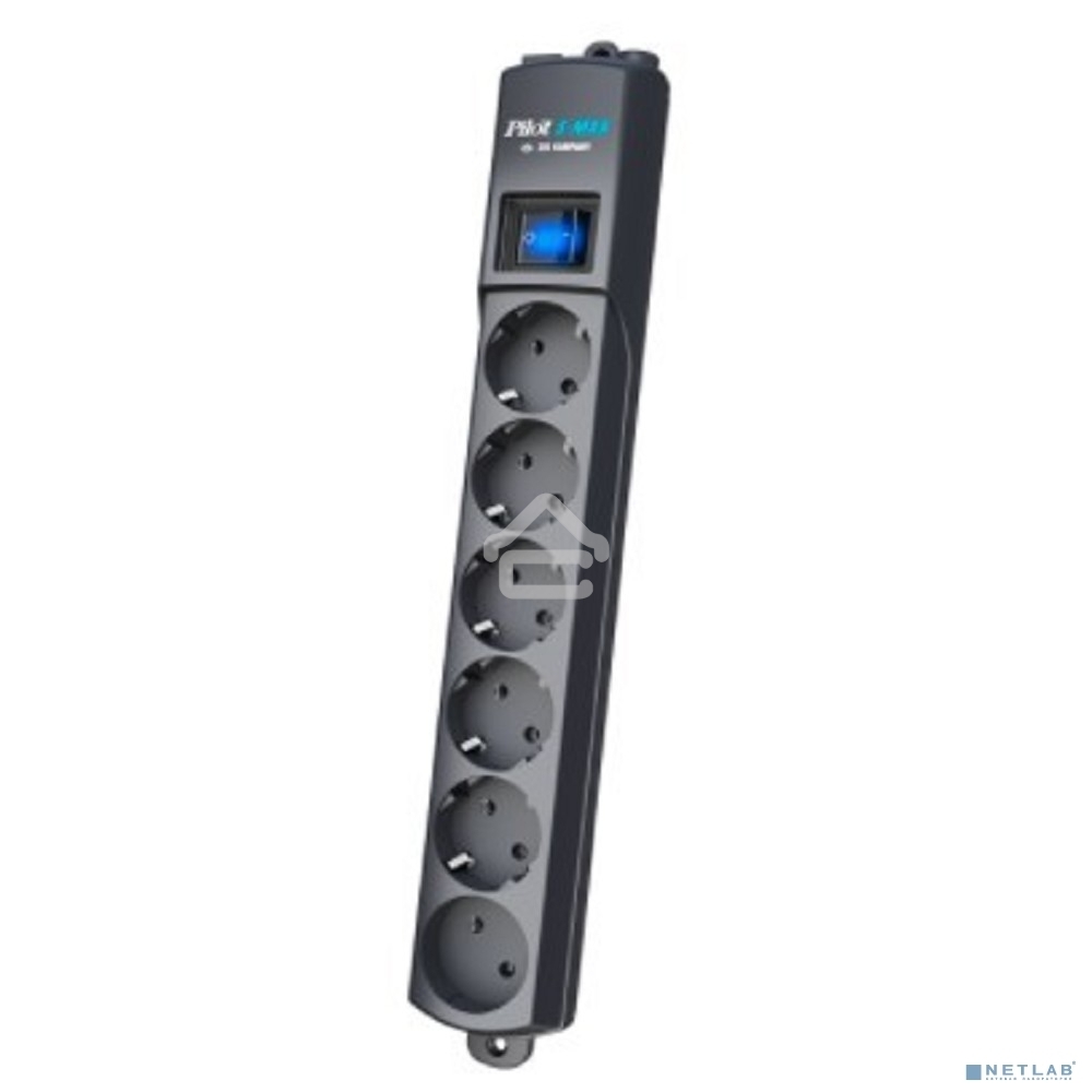 Сетевой фильтр Surge protector Pilot S Max (5 euros + 1GP), 15A/3.5kVA, automatic, 5 m, graphite