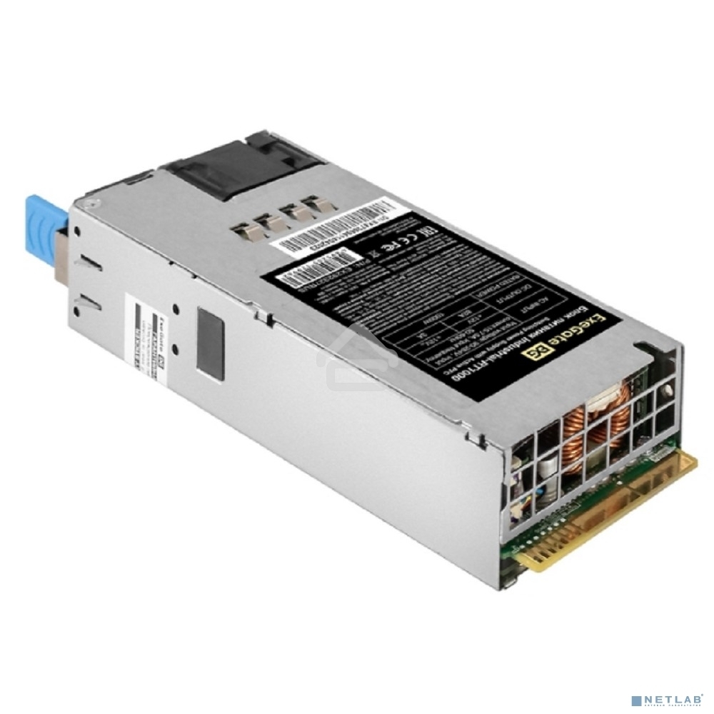Блок питания серверный (модуль к RTS1000 Redundant) 1000W ExeGate Industrial-RT1000 (APFC, КПД 94%(80 PLUS Platinum), 4 см fan)