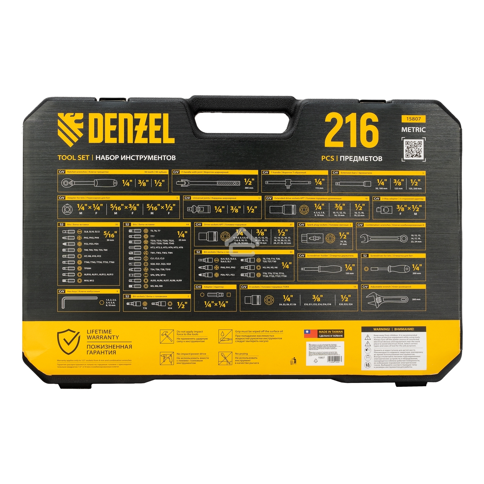 Набор инструментов Denzel 1/2