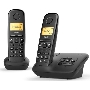 Р/Телефон Dect Gigaset A270 DUO RUS черный (труб. в компл.:2шт) АОН