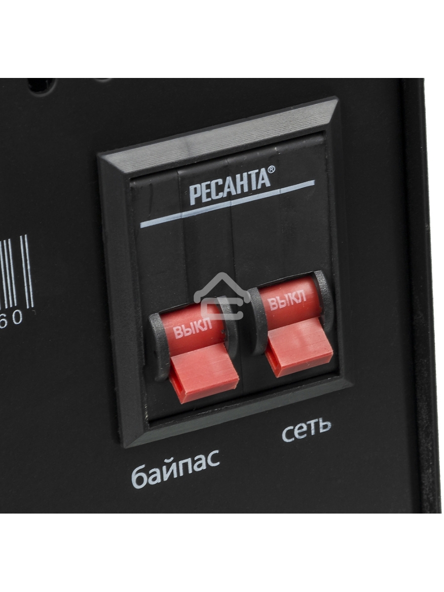 Стабилизатор Ресанта АСН-5 000/1-ЭМ 63/1/6 {220В±2%, Габариты 395х235х183, Вес 18 кг}