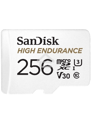 Флеш карта microSD 256GB SanDisk microSDXC Class 10 UHS-I U3 V30 High Endurance Video Monitoring Card