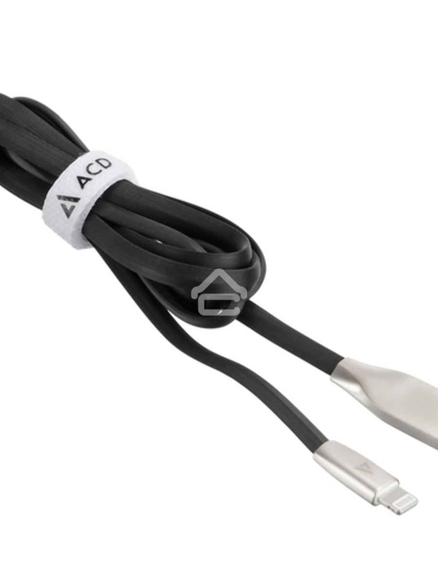 Кабель USB ACD-Infinity Lightning ~ USB-A TPE, 1.2м, черный (ACD-U922-P5B)