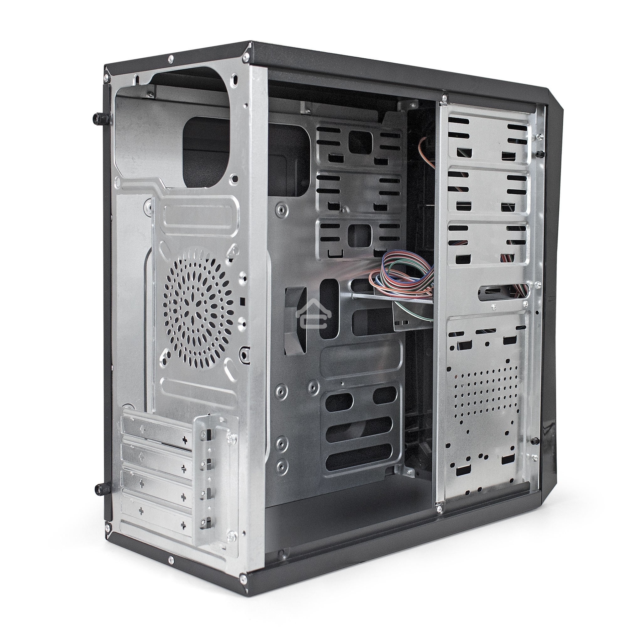 Компьютерный корпус Minitower ExeGate BA-204U (mATX, без БП, 2*USB+2*USB 3.0, аудио, черный)