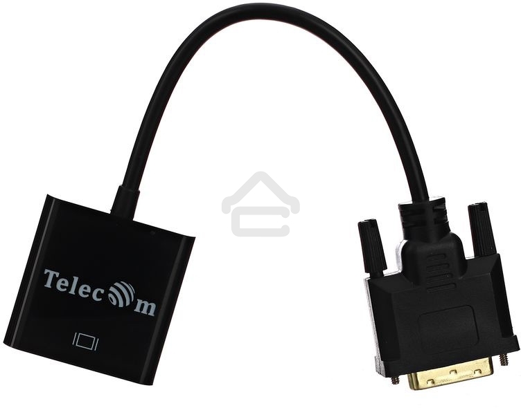 Кабель-переходник VCOM DVI-D 25M ---> VGA 15F Telecom TA491 Кабель-переходник DVI-D 25M ---> VGA 15F Telecom TA491