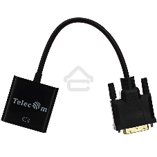 Кабель-переходник VCOM DVI-D 25M ---> VGA 15F Telecom TA491 Кабель-переходник DVI-D 25M ---> VGA 15F Telecom TA491