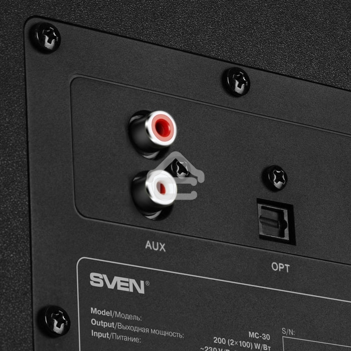 Колонки SVEN АС MC-30, черный (200 Вт, Bluetooth, пульт, Optical)