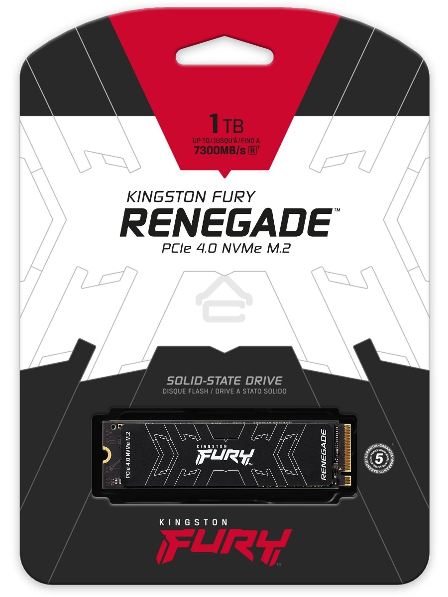 Накопитель SSD Kingston Fury Renegade, 1Tb, PCIe 4.0 x4, M.2 2280, NVMe, R/W 7300/6000, с радиатором