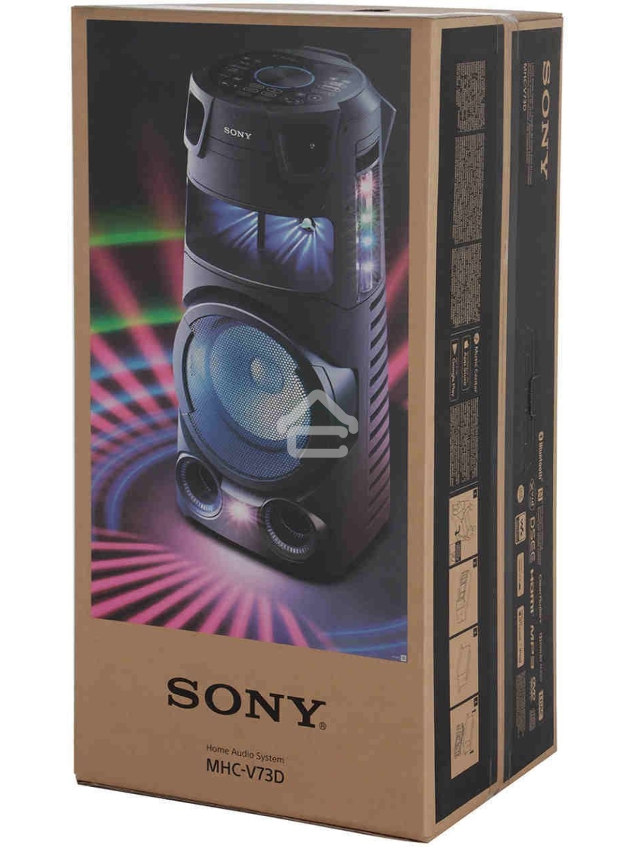 Минисистема Sony MHC-V73D черный CD CDRW DVD DVDRW FM USB BT