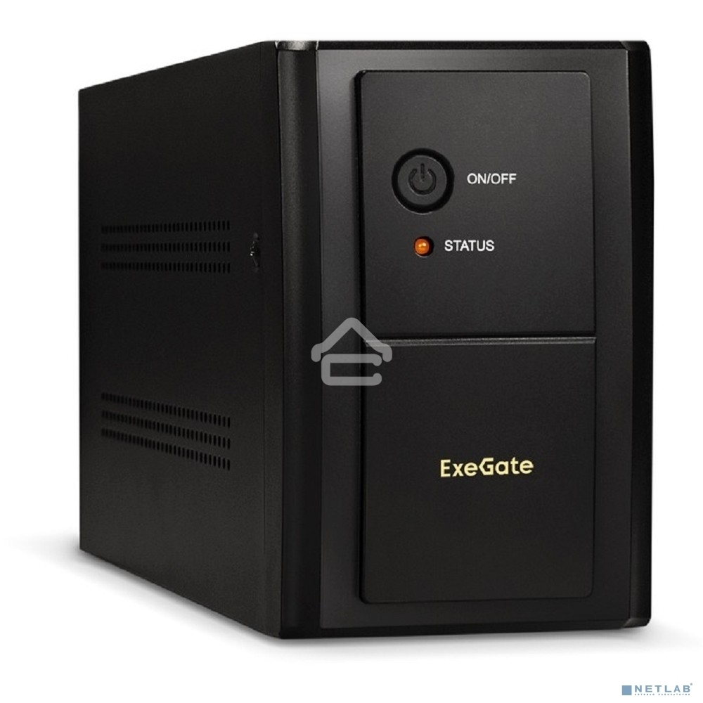 Источник бесперебойного питания ExeGate SpecialPro UNB-1200.LED.AVR.EURO.RJ <1200VA/750W, LED, AVR, 4 евророзетки, RJ45/11, Black>
