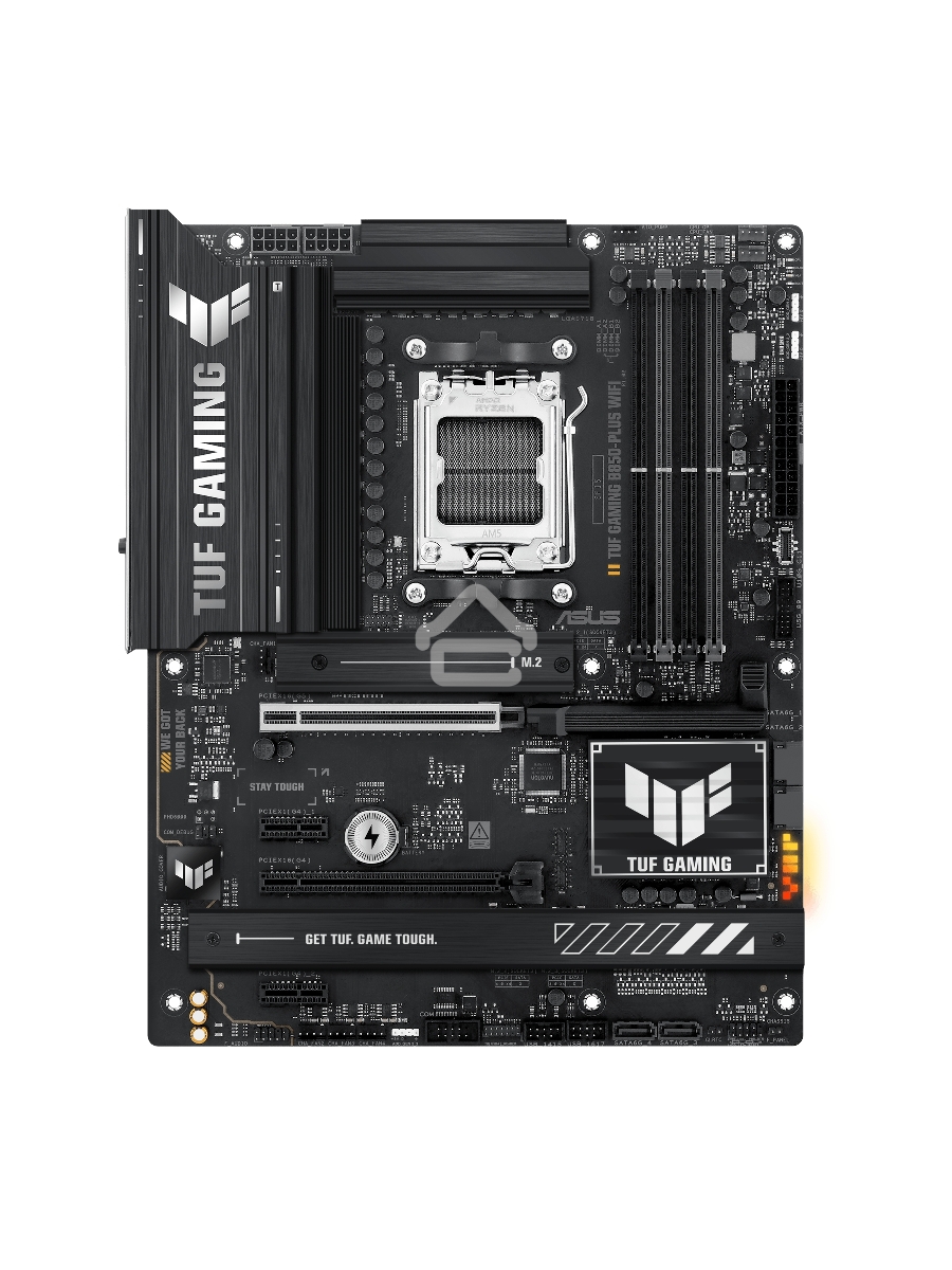 Материнская плата ASUS TUF GAMING B850-PLUS WIFI, Socket AM5, AMD B850, 4xDDR5, 4xSATA, 3xM.2, 1xPCIe 5.0 x16, 1xPCIe 4.0 x16, 2xPCIe 4.0 x1, 1xHDMI, 1xDP, 1x 2.5Gb LAN, Wi-Fi 7, 3xUSB-A 10Gbps, 4xUSB-A 5Gbps, 1xUSB-C 20Gbps, 2xUSB-A 2.0, 5x3.5 мм, 7.1, A