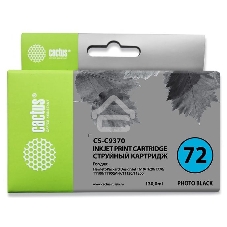 Картридж струйный Cactus CS-C9370 №72 фото черный (130 мл.) для HP DJ T610/T620/T770/T1100/T1100/T1120/T1200