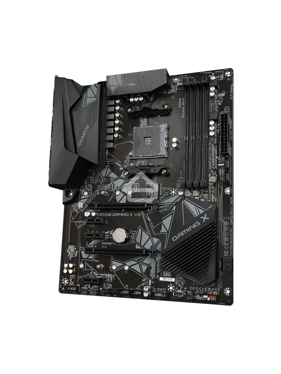 Материнская плата Gigabyte B550 GAMING X V2, AM4, AMD B550, 4xDDR4, 4xSATA, 2xM.2, 1xPCI-E 4.0 x16, 1xPCI-E 3.0 x2, 1xHDMI, 1xDVI-D, 1x 1Gb LAN, 1xUSB 3.2 Gen 2, 3xUSB 3.2 Gen 1, 2xUSB 2.0, 3x3.5 мм, 7.1, Standard-ATX