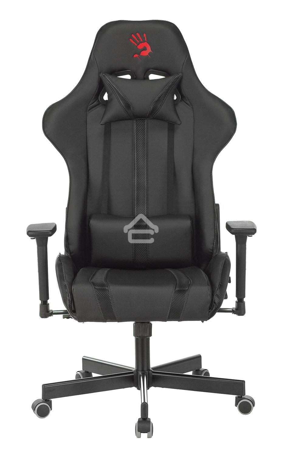 Кресло игровое A4Tech Bloody GC-600, черный, эко.кожа, крестовина металл