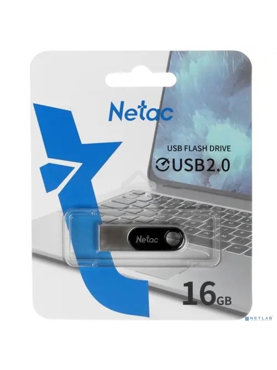 Флеш диск Netac U278 NT03U278N-016G-20PN, 16Gb, USB2.0, металлическая матовая